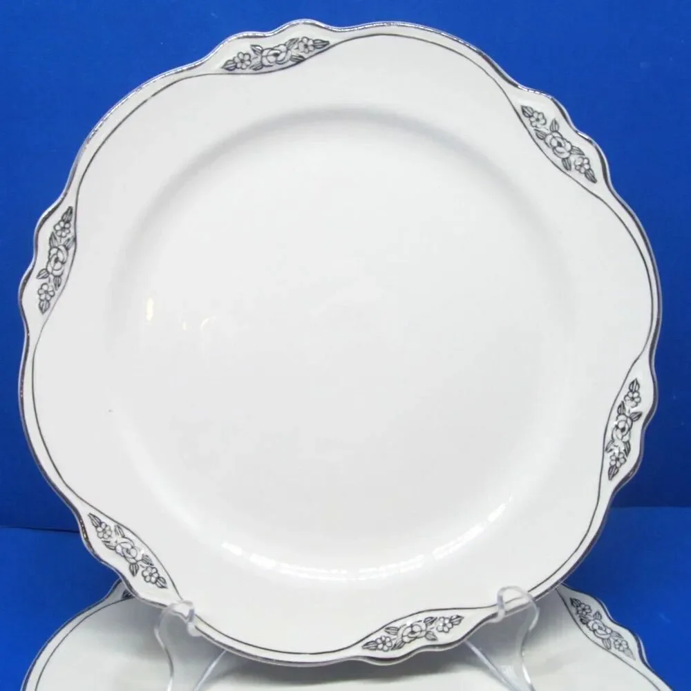 Homer Laughlin Virginia Rose Patrician F44 N8 Luncheon Plates Set Of 2 Plates GC